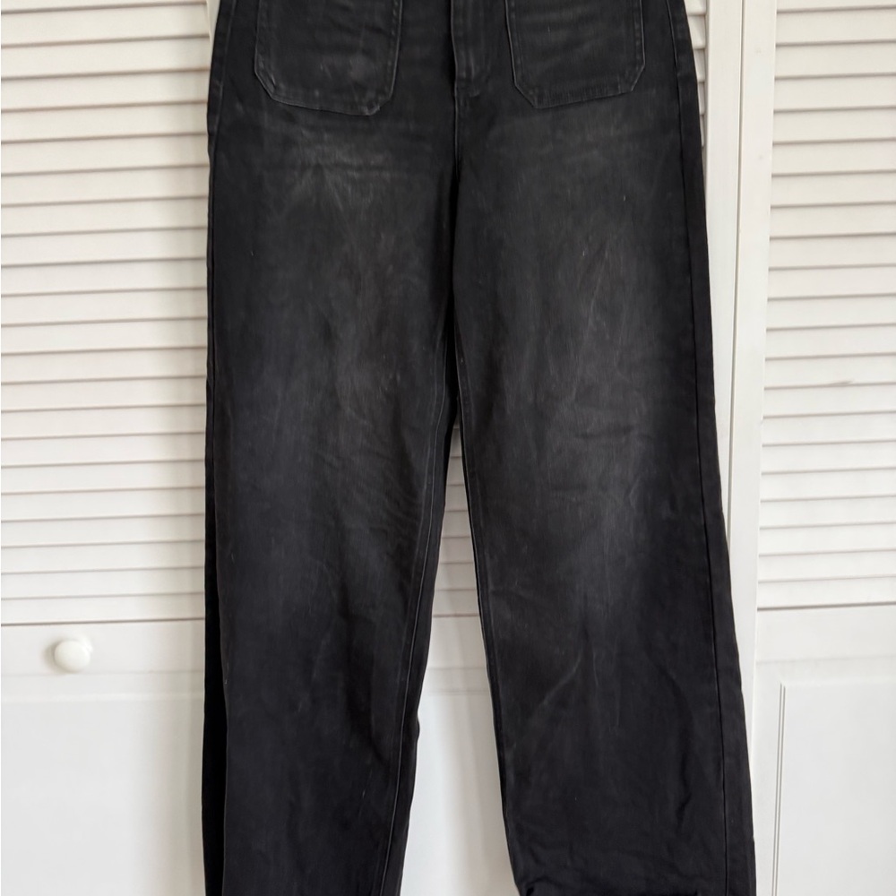 Oat New York Washed Black Straight Leg Women's Jeans